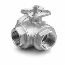 3 way valve and actuator thread  T type full port 3 way High platform valve ball valve
